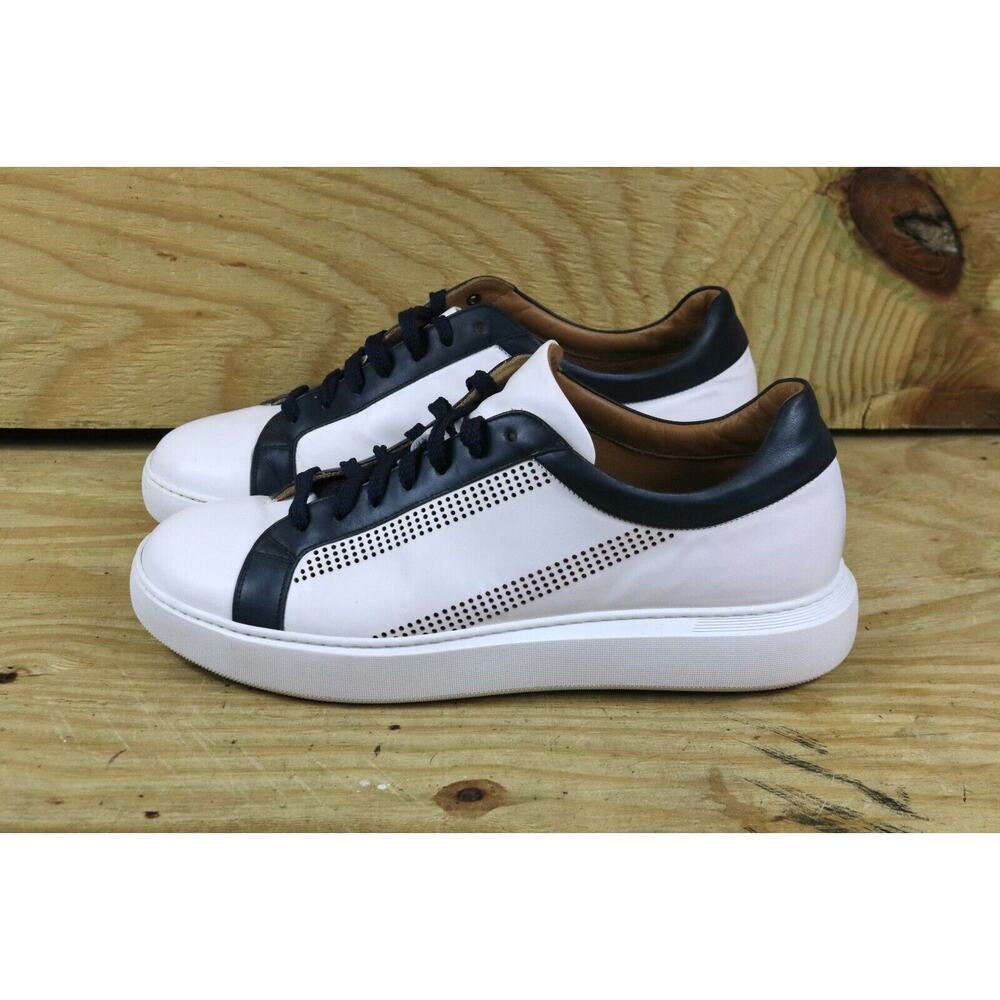 Donettello Deron Sneakers White Black Leather 11.5M Shoes Italy